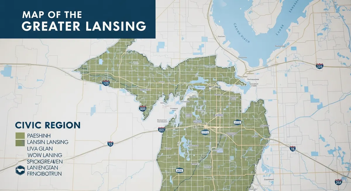 Map of the Greater Lansing region